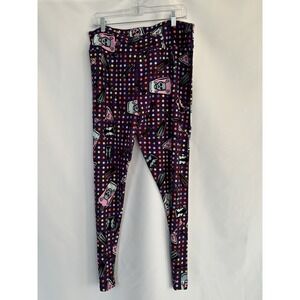 LuLaRoe Leggings  TC2‎ Orange Skull Halloween Potions Polka Dots Purple